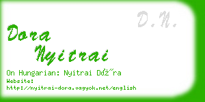 dora nyitrai business card